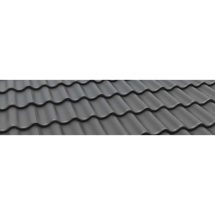 Цементно-песчаная черепица Braas Протектор Графит